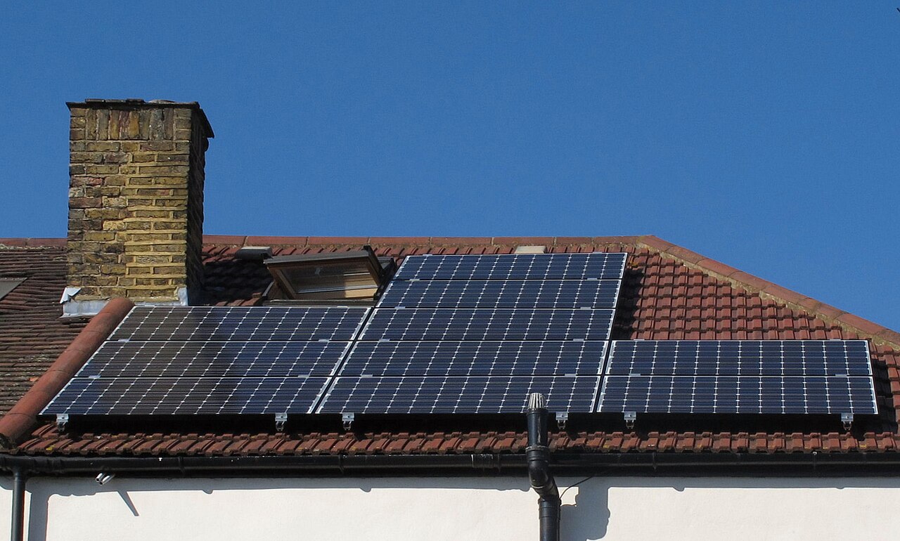 Solar panels installed on a roof