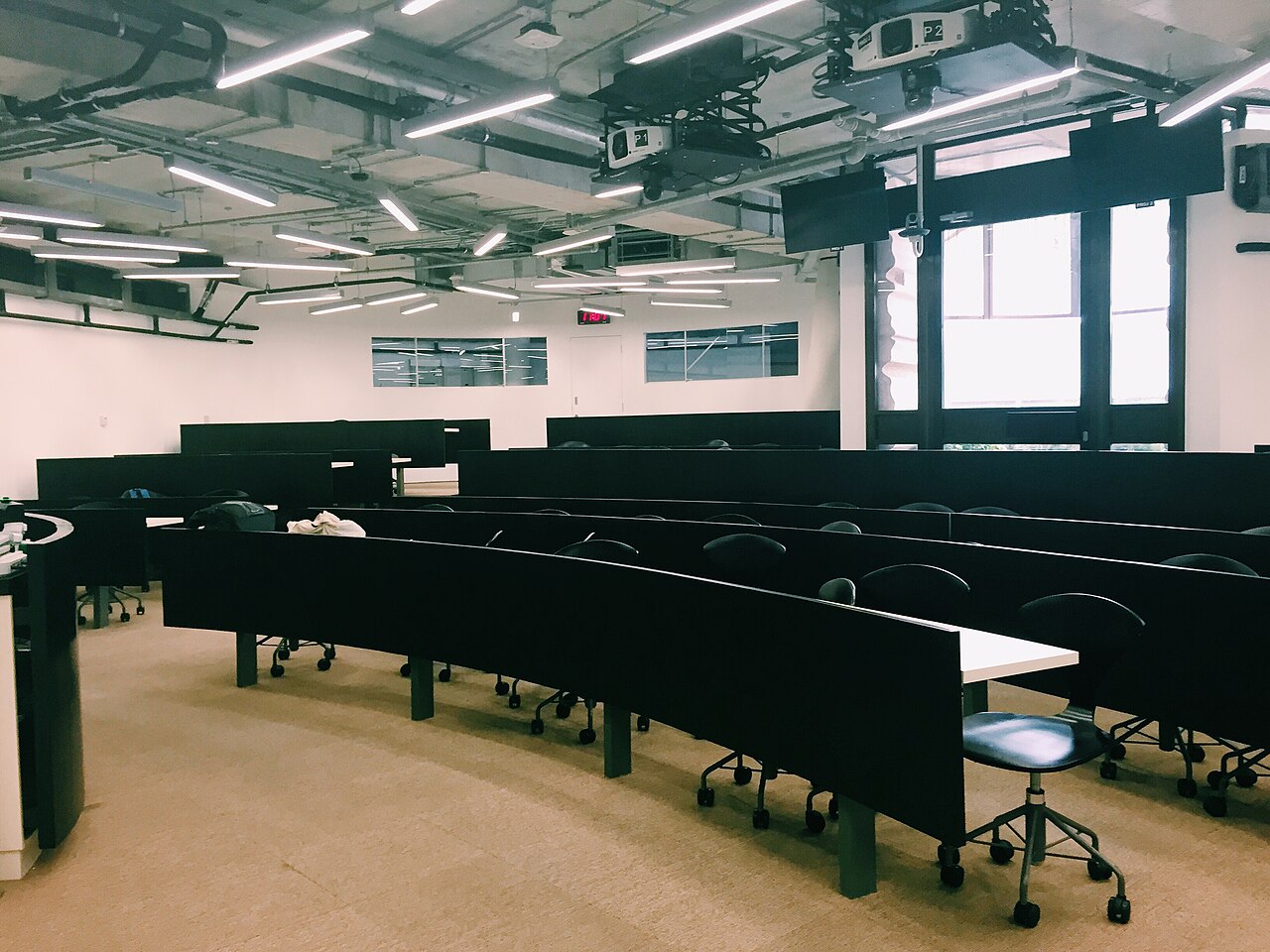 An empty university lecture theatre