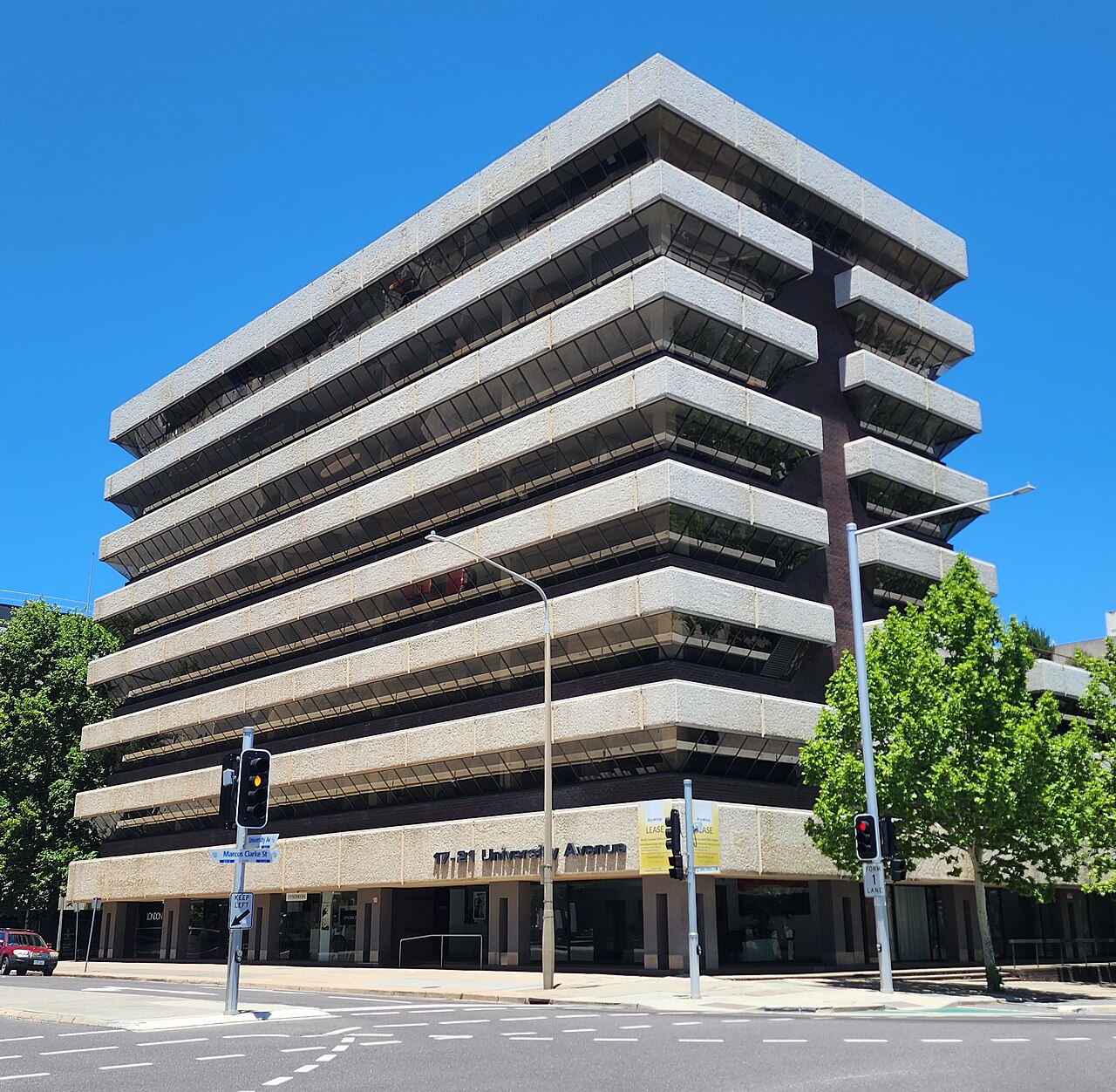 A university avenue in Canberra